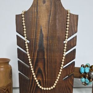 Marvella necklace.Marvella Vintage Cream Faux Pearl Single Strand Necklace 24"